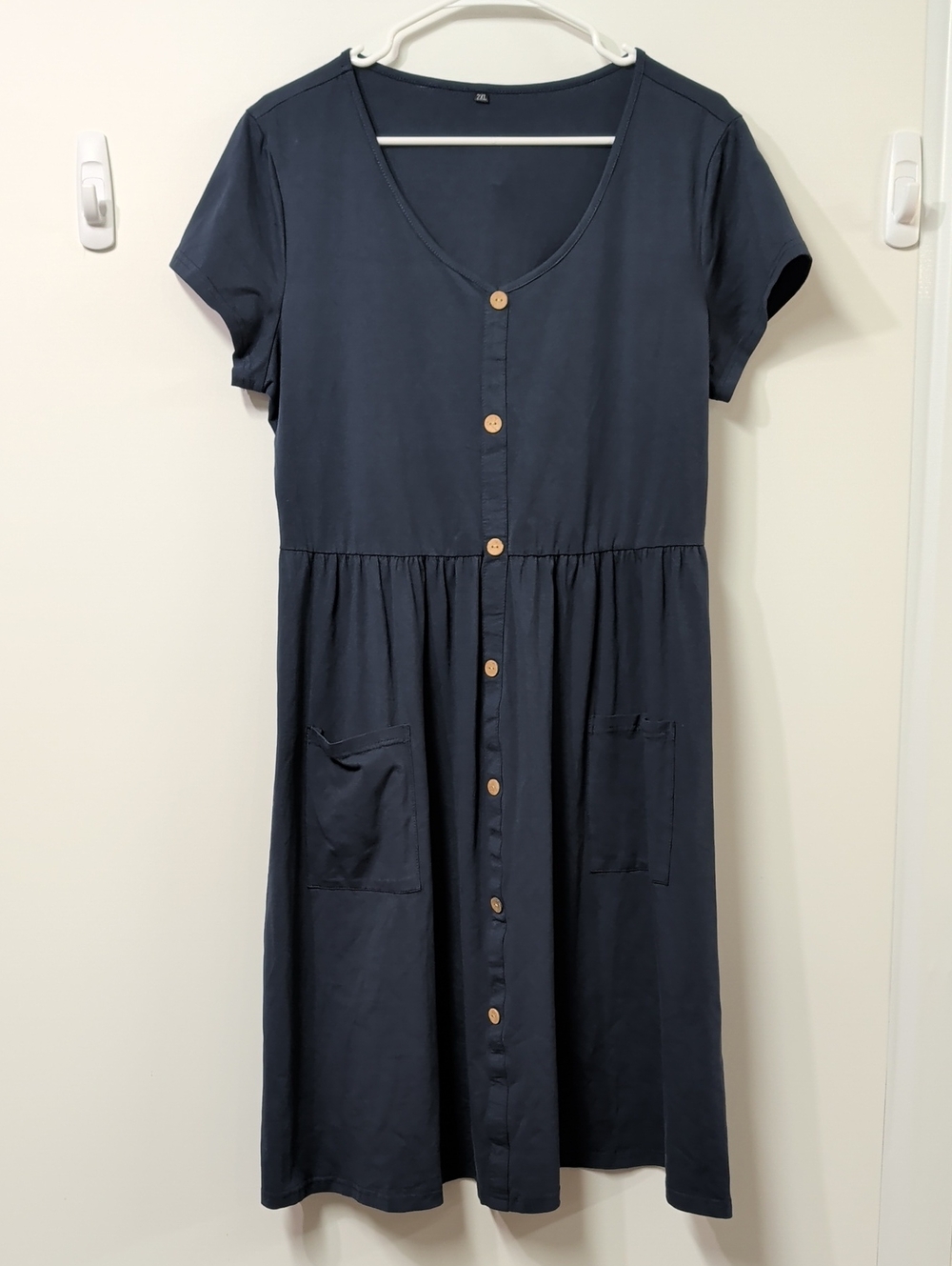 ​NWOT Rigardu Navy Blue Button Front Dress Size 2XL